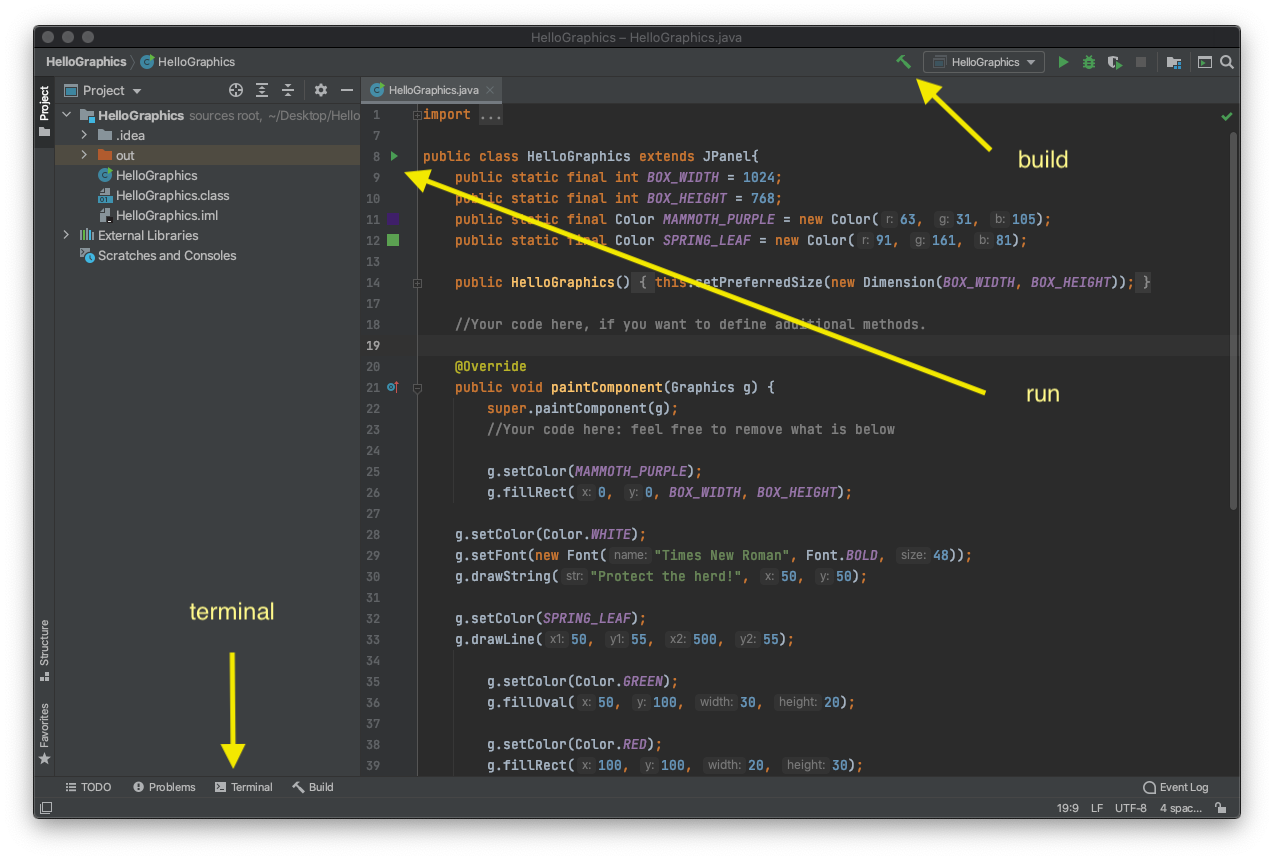 IntelliJ openening screen