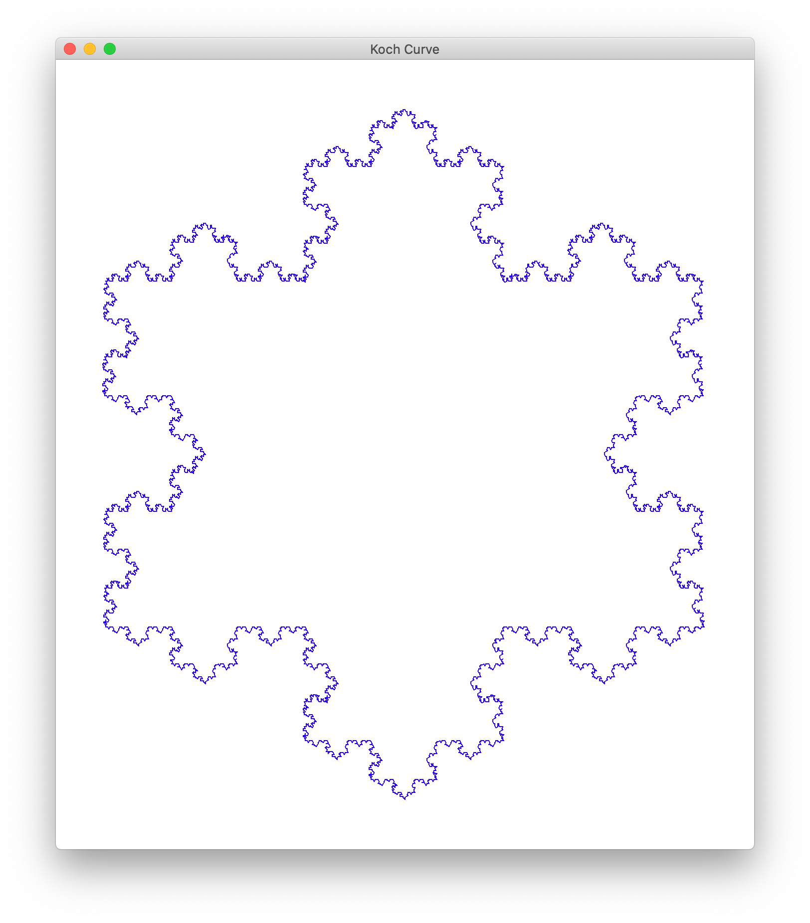 The complete Koch curve.